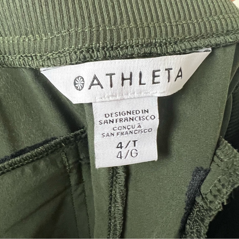 Athleta BROOKLYN MID RISE ANKLE UTILITY PANT 4 Tall Olive Green - Picture 7 of 11